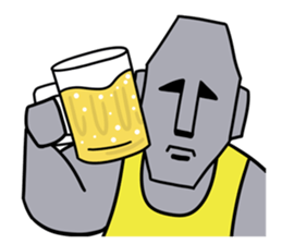 Muscle Moai Kun sticker #7254203