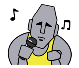 Muscle Moai Kun sticker #7254204