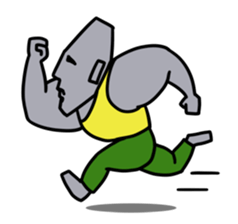 Muscle Moai Kun sticker #7254206