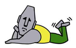 Muscle Moai Kun sticker #7254207