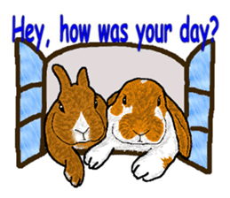 Our beloved rabbit (English version) sticker #7254497