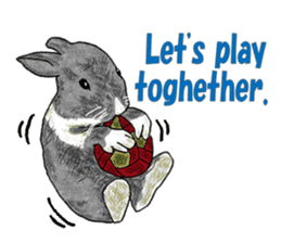 Our beloved rabbit (English version) sticker #7254505
