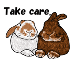 Our beloved rabbit (English version) sticker #7254533
