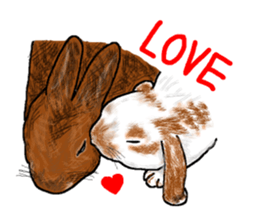 Our beloved rabbit (English version) sticker #7254535