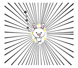 White cat & White rabbit 2 sticker #7254627