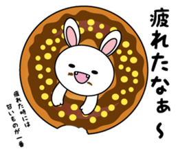 White cat & White rabbit 2 sticker #7254631