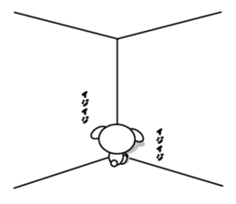 White cat & White rabbit 2 sticker #7254632