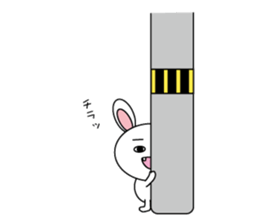 White cat & White rabbit 2 sticker #7254655