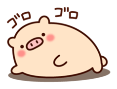 The laid-back pig sticker #7254716