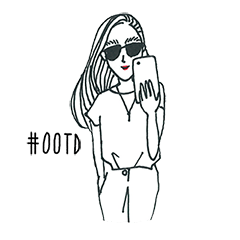 daily life sticker of party people