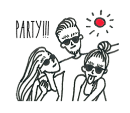 daily life sticker of party people sticker #7255360