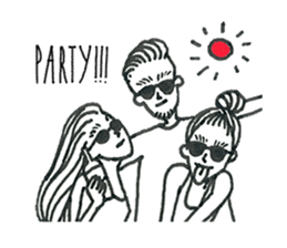 daily life sticker of party people sticker #7255360