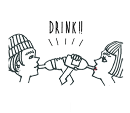 daily life sticker of party people sticker #7255361