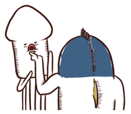 A tuna and cuttlefish sticker #7255741