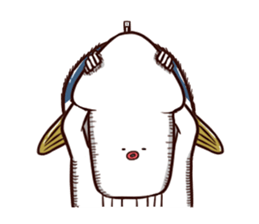 A tuna and cuttlefish sticker #7255744