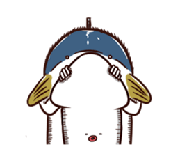 A tuna and cuttlefish sticker #7255745