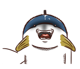 A tuna and cuttlefish sticker #7255747