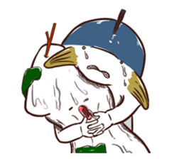 A tuna and cuttlefish sticker #7255748