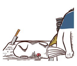 A tuna and cuttlefish sticker #7255749