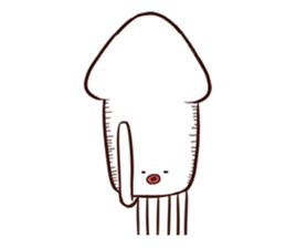 A tuna and cuttlefish sticker #7255756