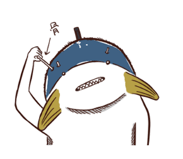 A tuna and cuttlefish sticker #7255760