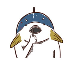 A tuna and cuttlefish sticker #7255761