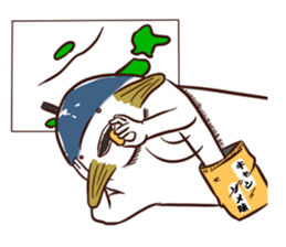 A tuna and cuttlefish sticker #7255767