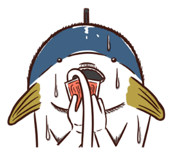 A tuna and cuttlefish sticker #7255774