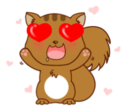 Squirrel with 40 emotion or pattern sticker #7256348