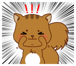 Squirrel with 40 emotion or pattern sticker #7256356