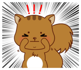 Squirrel with 40 emotion or pattern sticker #7256356