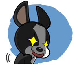 Adorable Boston Terrier Showtime sticker #7256497