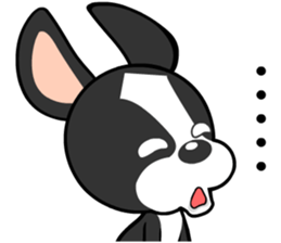 Adorable Boston Terrier Showtime sticker #7256529