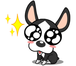 Adorable Boston Terrier Showtime sticker #7256531