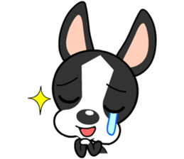 Adorable Boston Terrier Showtime sticker #7256532