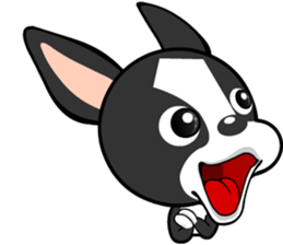 Adorable Boston Terrier Showtime sticker #7256534