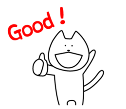 Funny Funny white cat 2 sticker #7260680