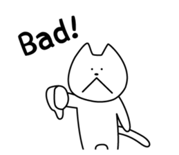 Funny Funny white cat 2 sticker #7260681