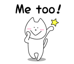 Funny Funny white cat 2 sticker #7260682