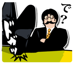 Mustache glasses 1 sticker #7261260