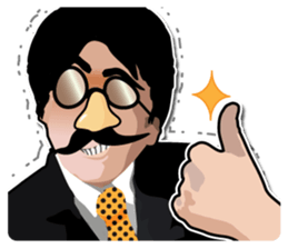 Mustache glasses 1 sticker #7261271