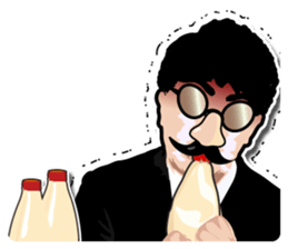 Mustache glasses 1 sticker #7261274