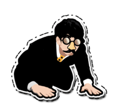 Mustache glasses 1 sticker #7261279