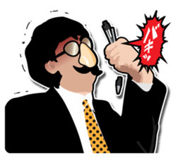 Mustache glasses 1 sticker #7261291