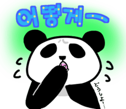 Panda and Korean sticker #7261665