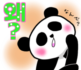 Panda and Korean sticker #7261672