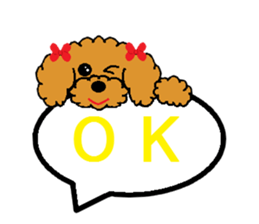 I Love  toy poodle sticker #7263336
