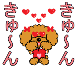 I Love  toy poodle sticker #7263358