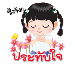 NOKwheed a little girl with braids. sticker #7264357