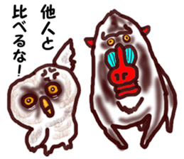 The vitality Sticker of  Monkey and bird sticker #7264904